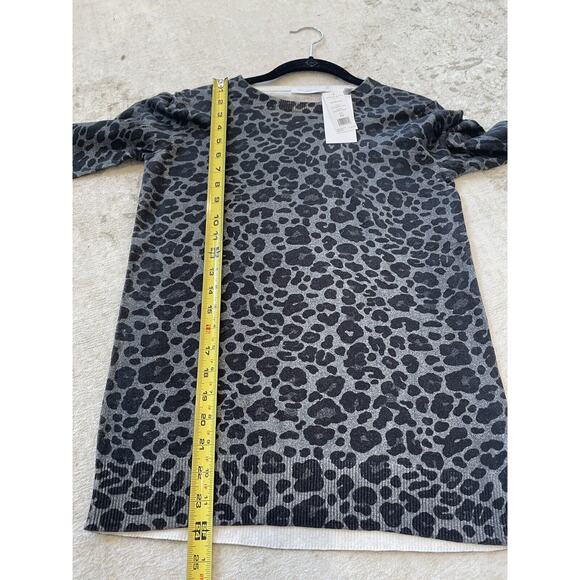Equipment REI Crew Neck Leopard Print Sweater Black Gray Cotton Cashmere XS‎ NWT - Picture 8 of 8